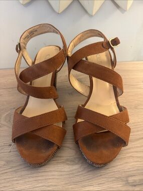 Women’s Brown Suede Strappy Heeled Sandals